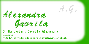 alexandra gavrila business card